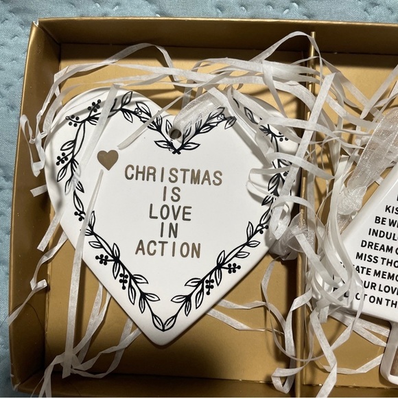 Rachel Roy Set Of 3 Holiday Ornaments Equality, Love In Action - Picture 3 of 5